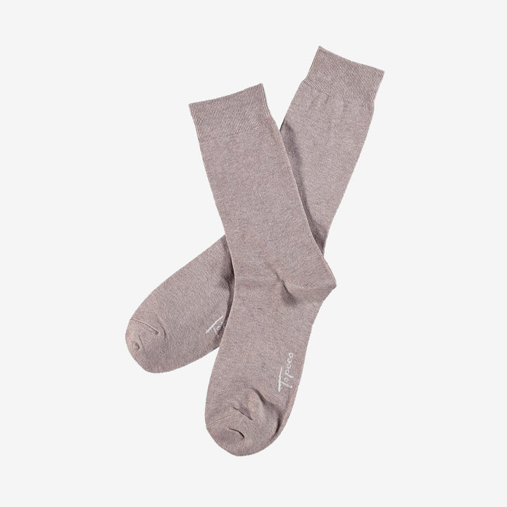 SOCK SOLID, COTTON, SAND MELANGE