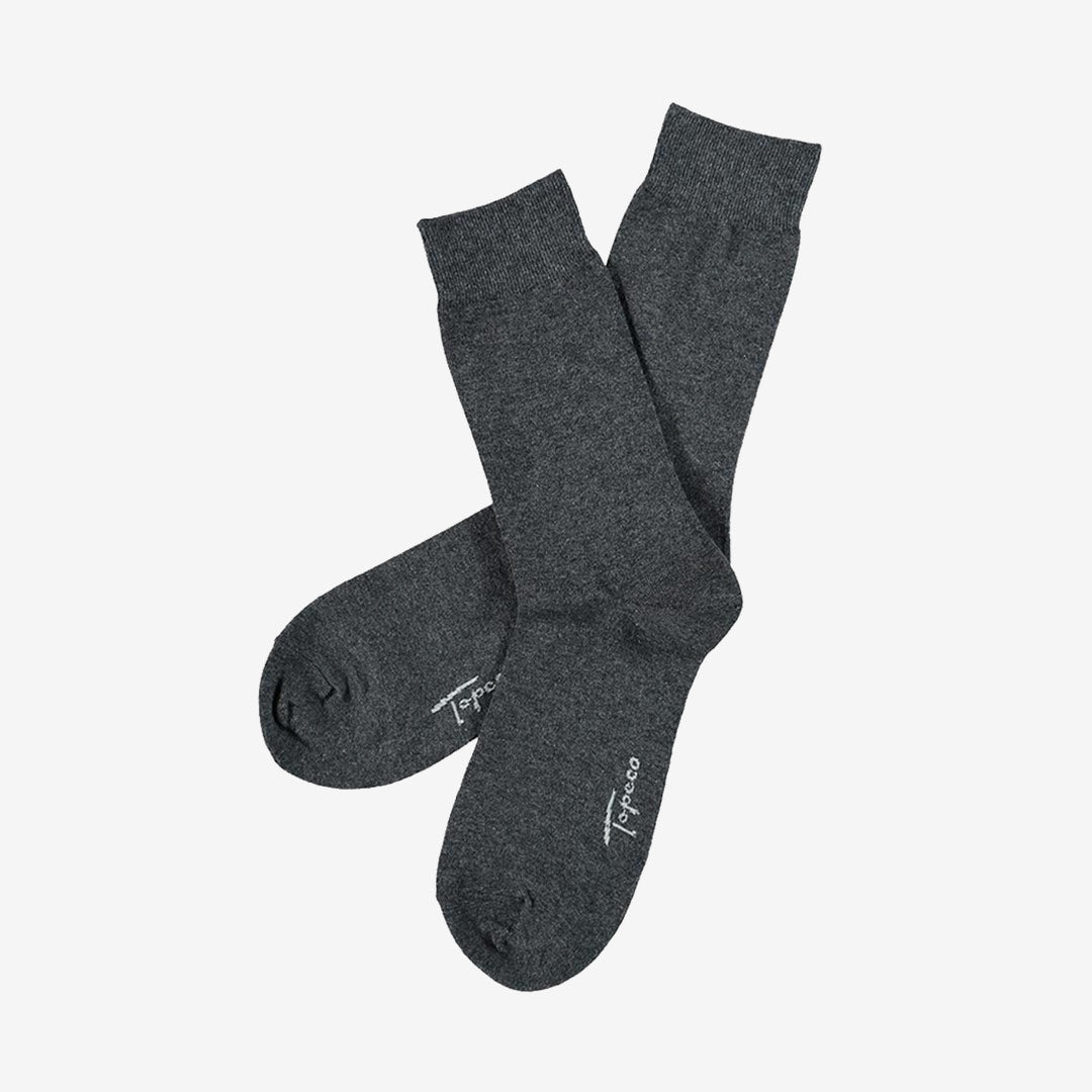 SOCK SOLID, COTTON, ANTRACITE MELANGE