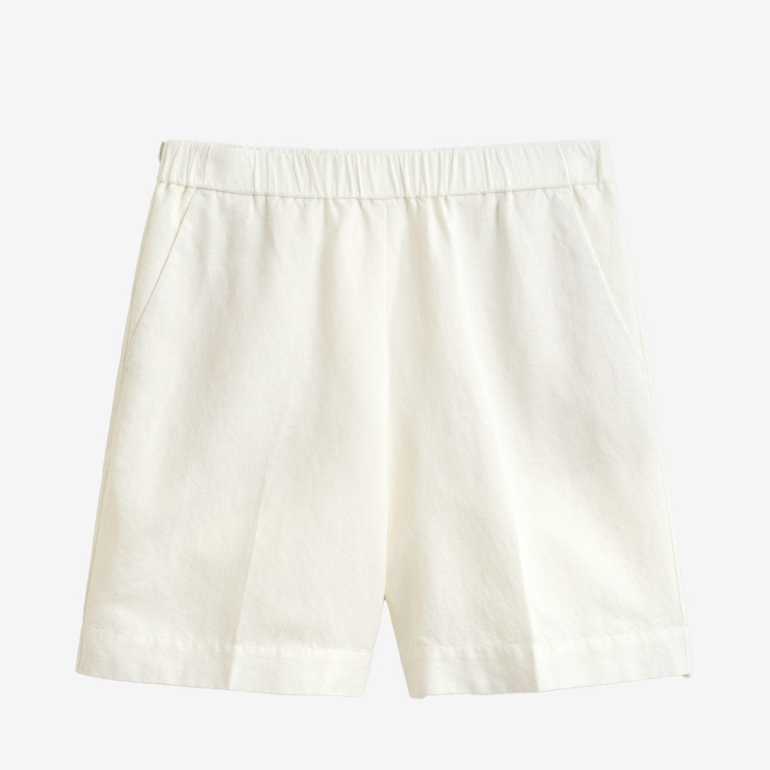 LINEN BLEND PULL ON SHORTS