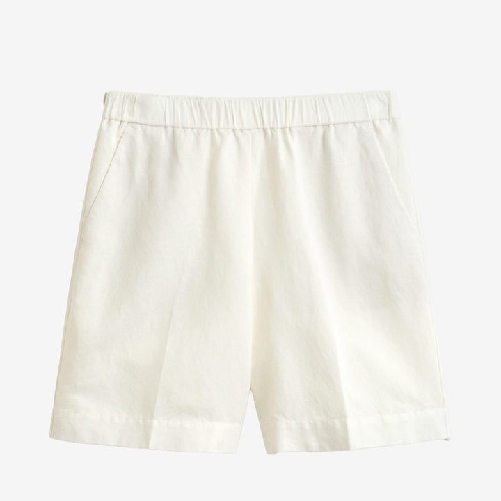 LINEN BLEND PULL ON SHORTS