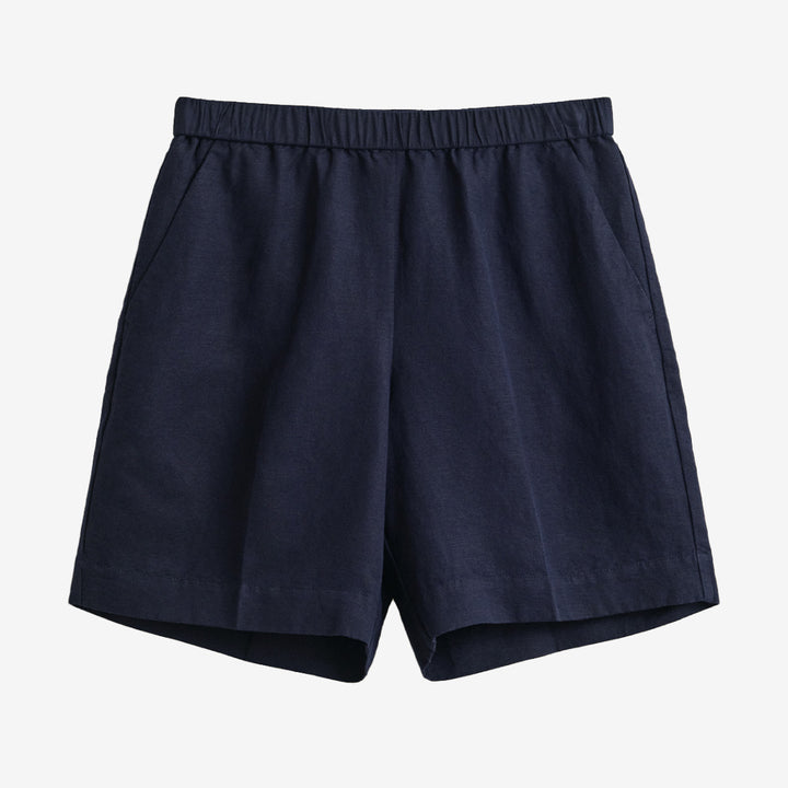 LINEN BLEND PULL ON SHORTS