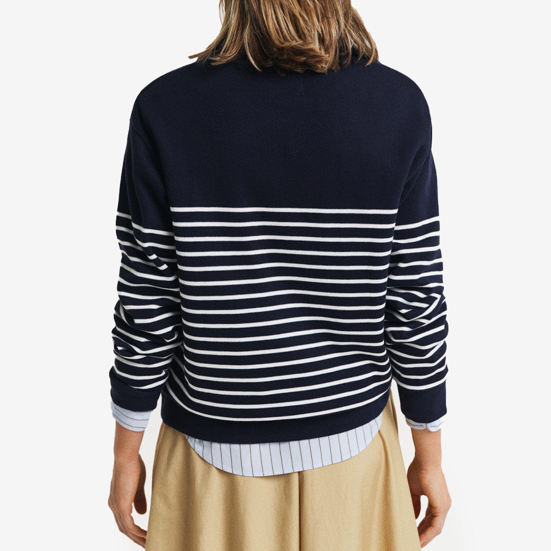 BRETON RIB HALF ZIP SWEAT