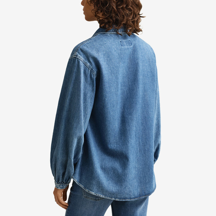 DENIM VOLUME SLEEVE SHIRT