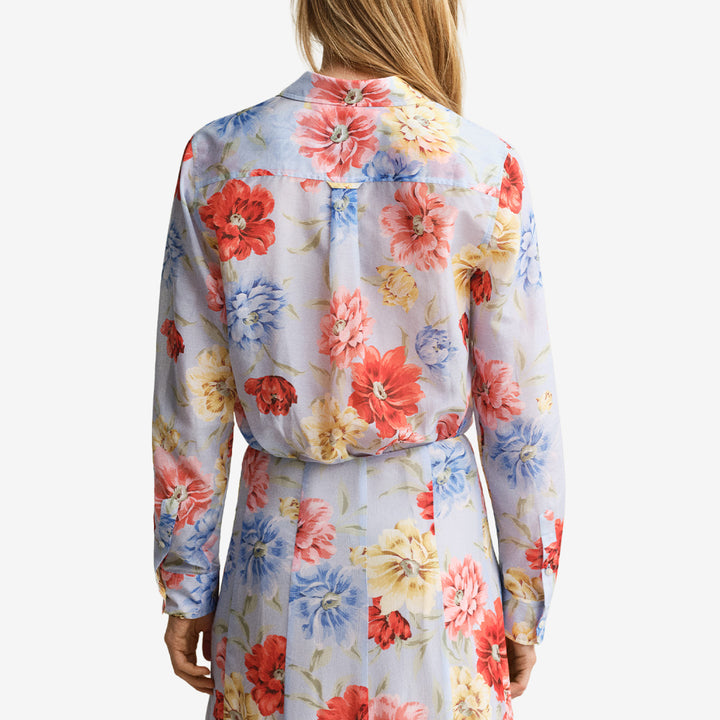 REG FLORAL PRINT CTN SILK LS SHIRT