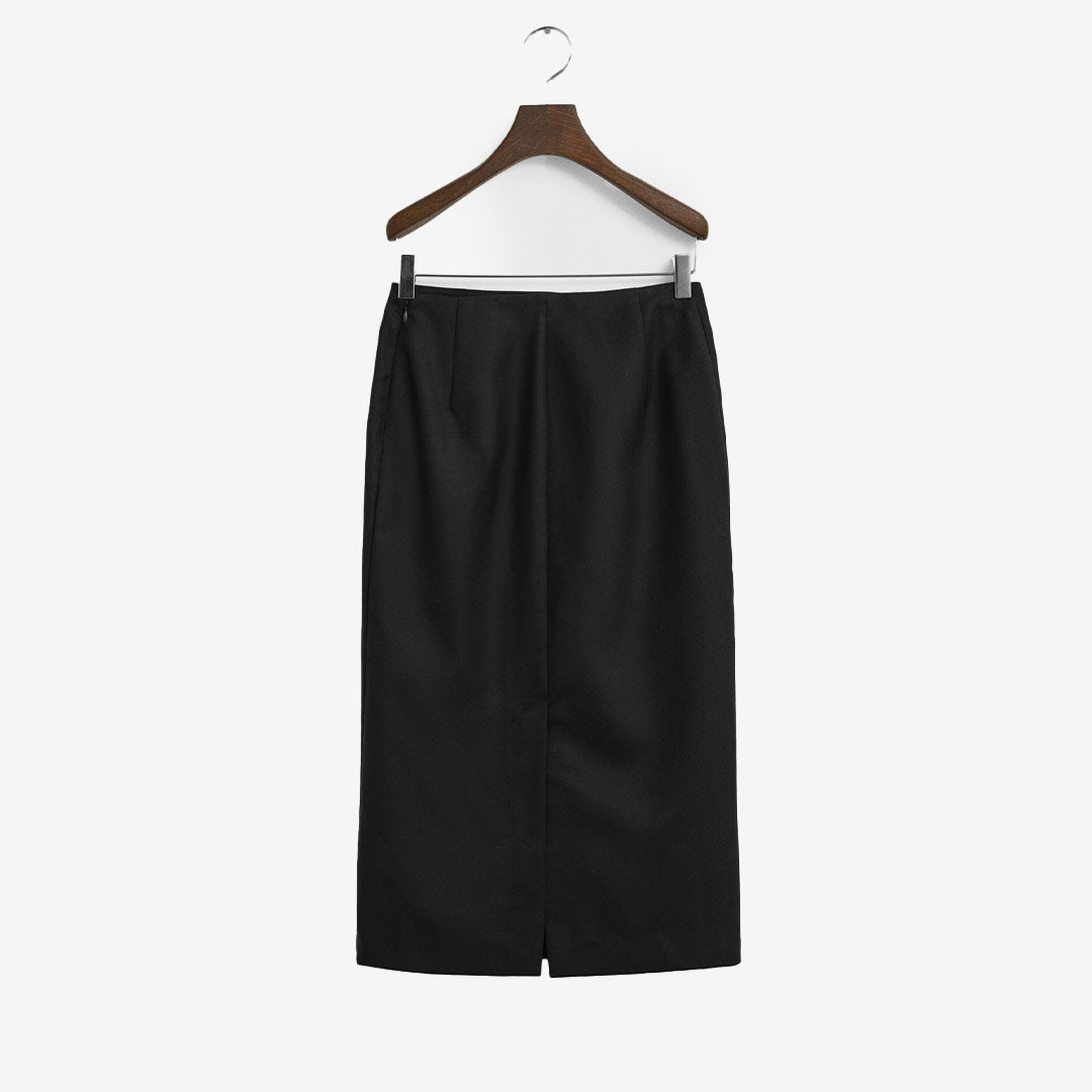 MIDI WOOL BLEND PENCIL SKIRT