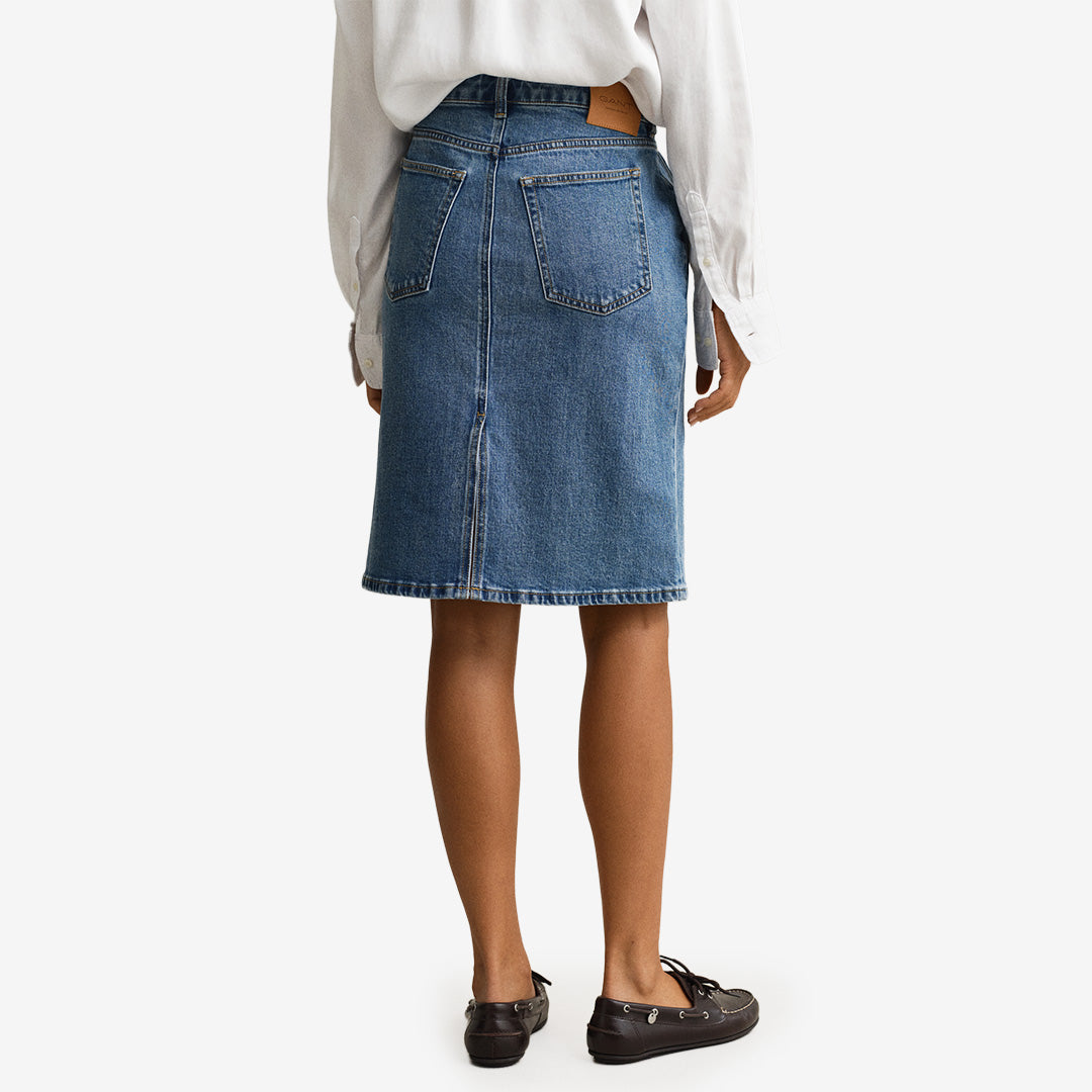 DENIM PENCIL SKIRT