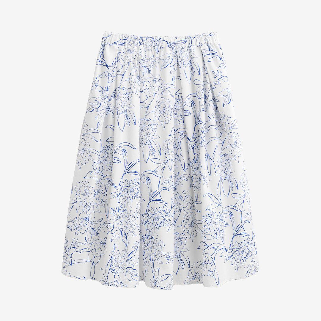 FLORAL PRINT PULL ON SKIRT