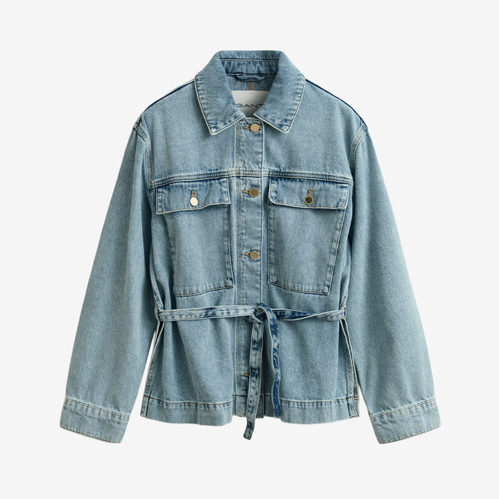 DENIM JACKET WITH TIE DETAIL