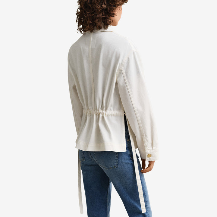 DENIM JACKET WITH TIE DETAIL