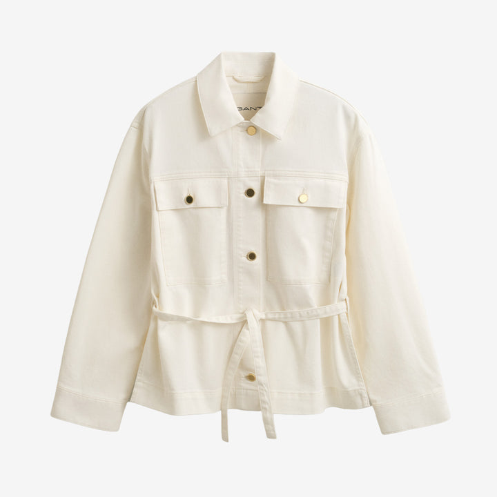 DENIM JACKET WITH TIE DETAIL