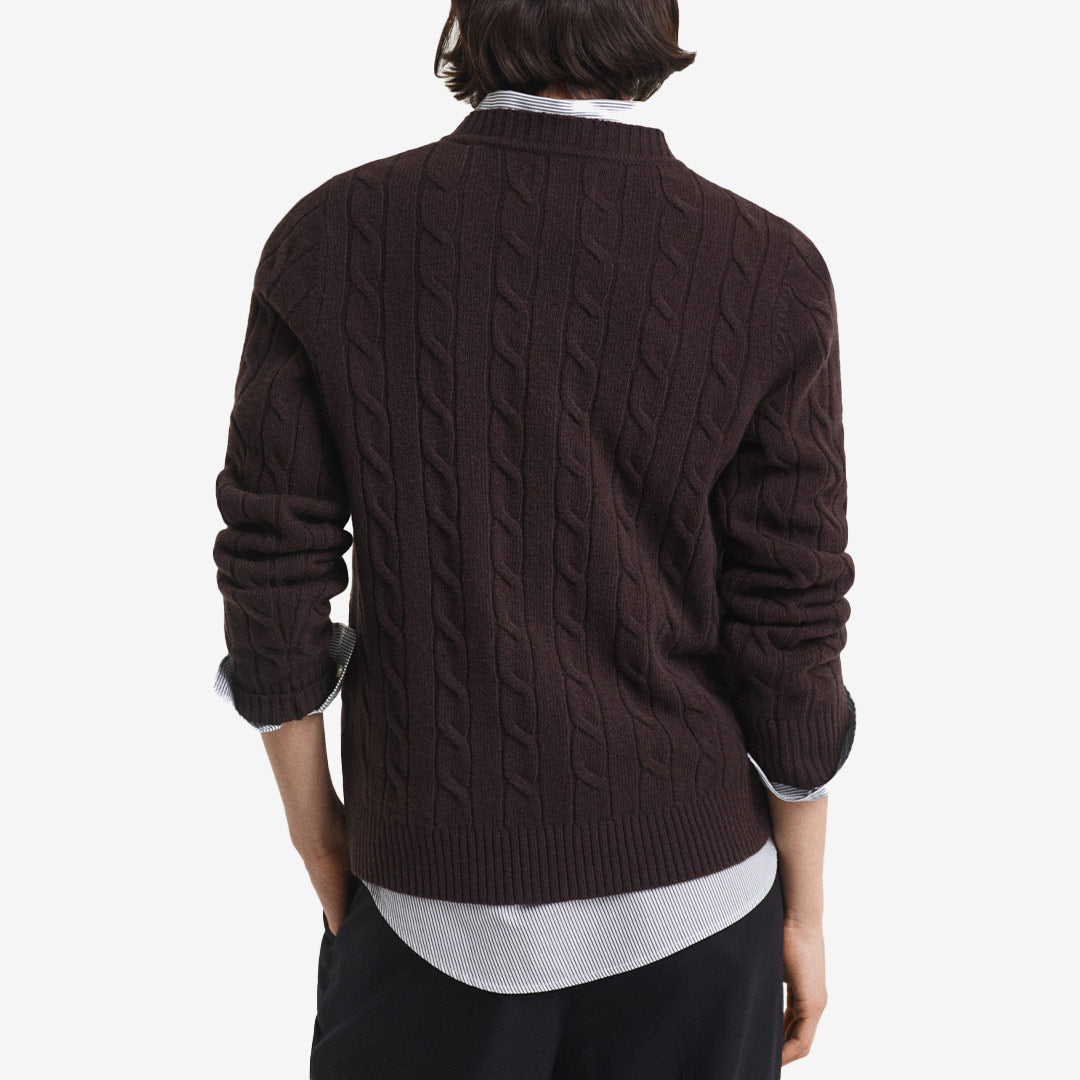 LAMBSWOOL CABLE C-NECK