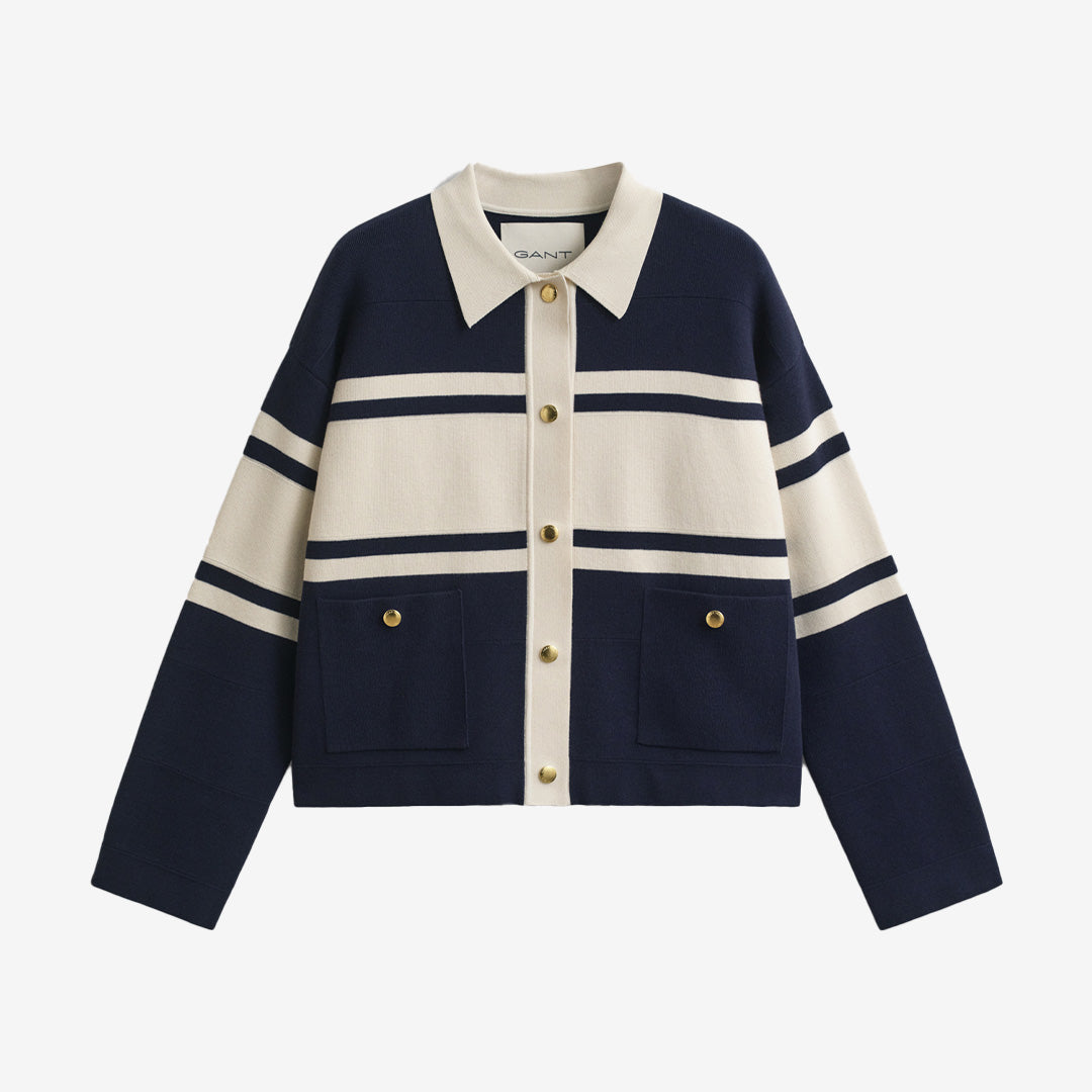 COLOR BLOCKED CARDIGAN