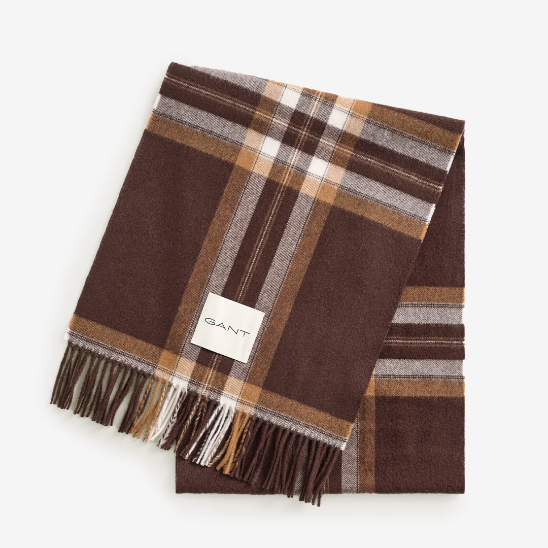 TARTAN CHECK WOOL SCARF