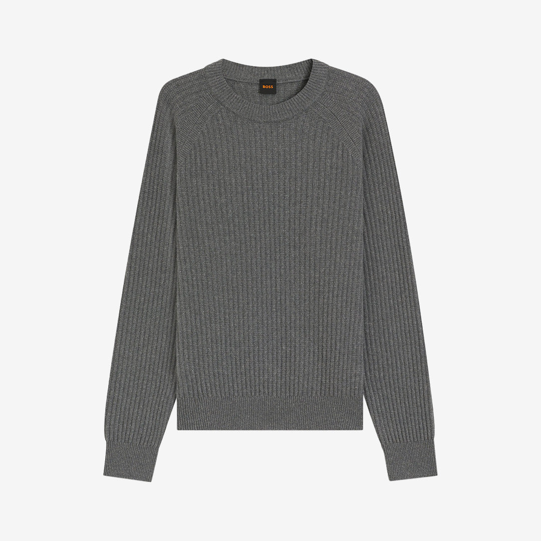 Herrtröja Klacier i relaxed fit i färgen open grey från BOSS Men Orange.