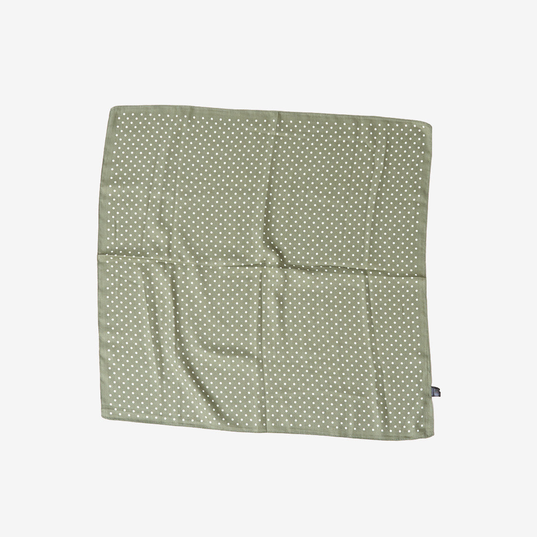 Grön prickig sjal i viskos modell 68RZW111