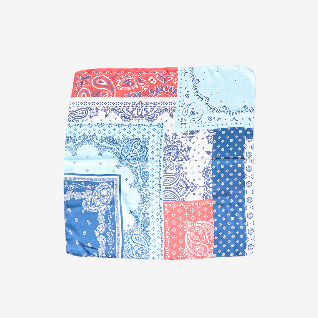 Blå sjal dam modell 70SF-C39 i lätt polyester