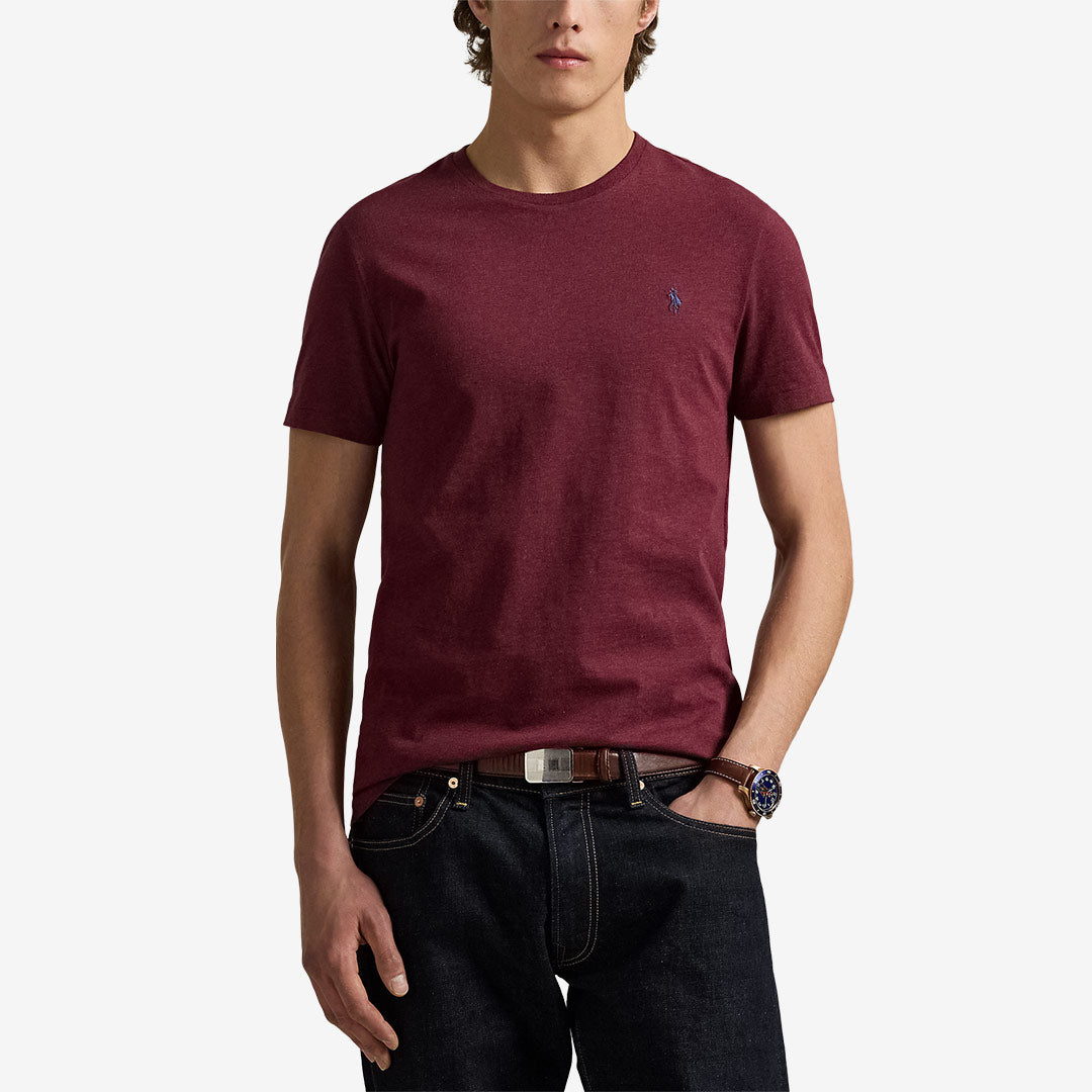 Ralph Lauren Short Sleeve T-Shirt – slim fit t-shirt i vinröd bomull med Pony-logga
