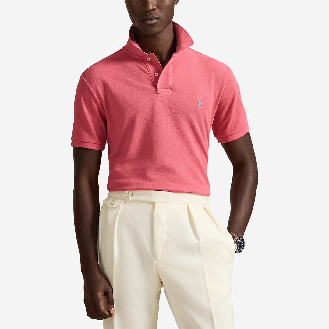 Polo Ralph Lauren pikétröja herr i bomull med broderad ponnylogotyp Red Sky
