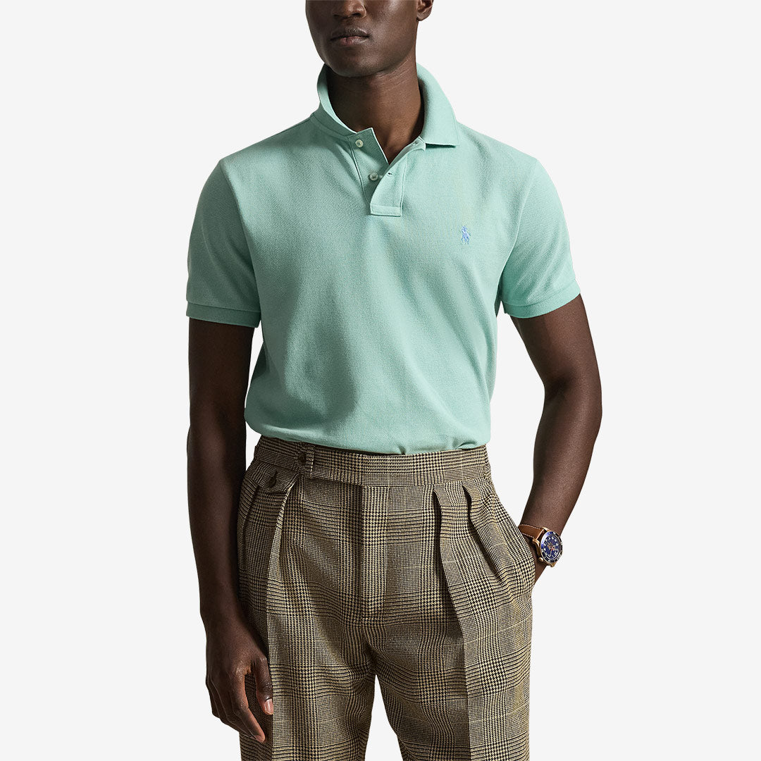 Polo Ralph Lauren pikétröja herr i bomull med broderad ponnylogotyp - Celadon