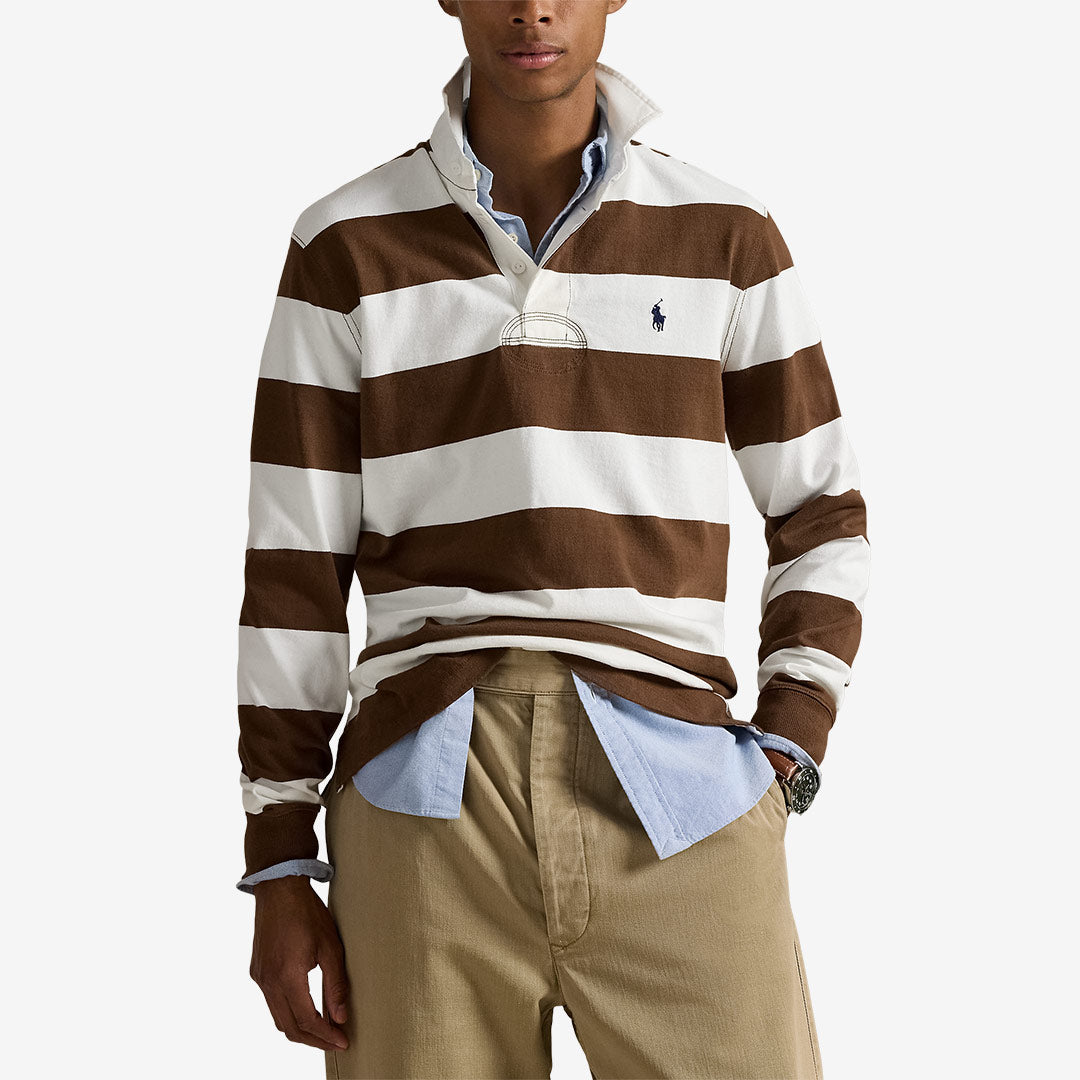 Polo Ralph Lauren rugbytröja herr Pale Russet Trophy Cream