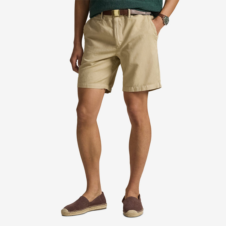 Polo Ralph Lauren herrshorts i linne och bomull i färgen coastal beige