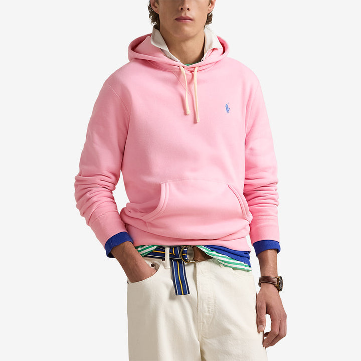 Polo Ralph Lauren hoodie herr med huva och broderad ponnylogotyp - Rosa
