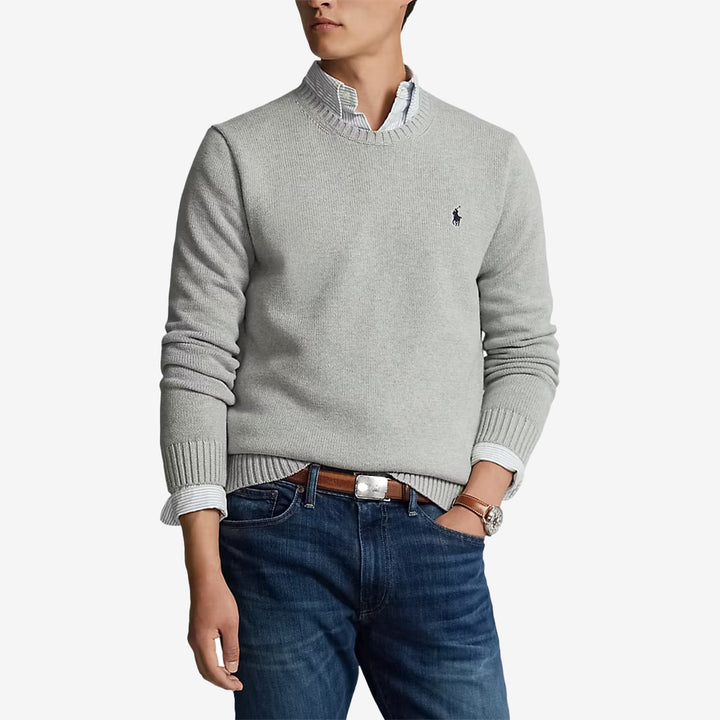 Polo Ralph Lauren Pullover i färgen Grey, stickad bomullströja med rund hals