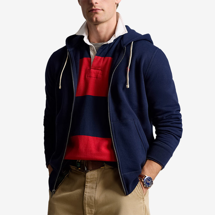 Polo Ralph Lauren hoodie i färgen Cruise Navy, sweatshirt med dragkedja och logotyp