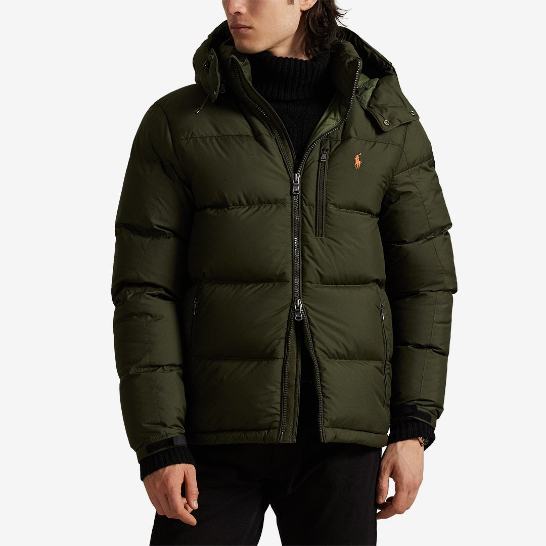 Ralph Lauren GRHM Bomber Jacket olive  – dunjacka i ripstop med avtagbar huva och Pony-logga
