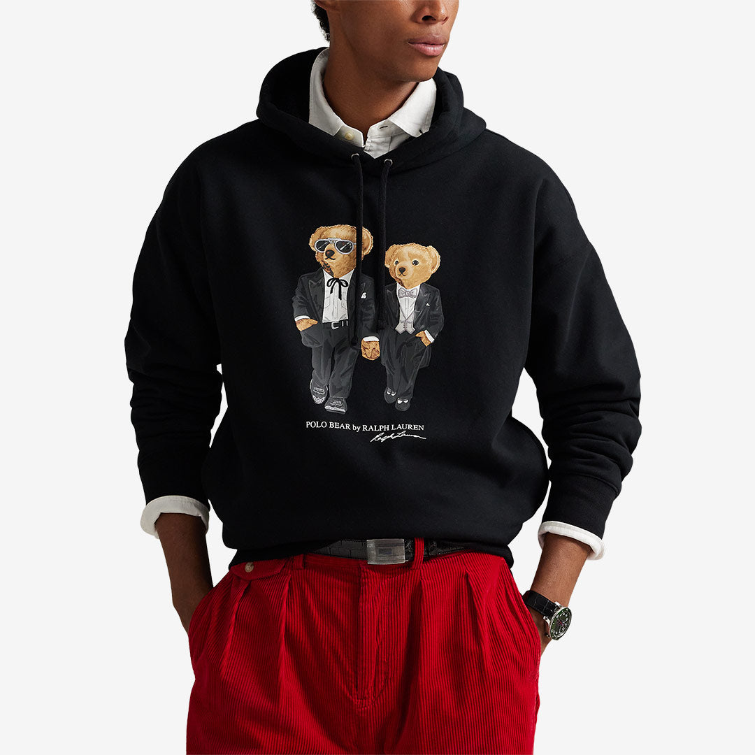Ralph Lauren Polo Bear Hoodie – bomullshoodie med Polo Bear-print och fleecefoder