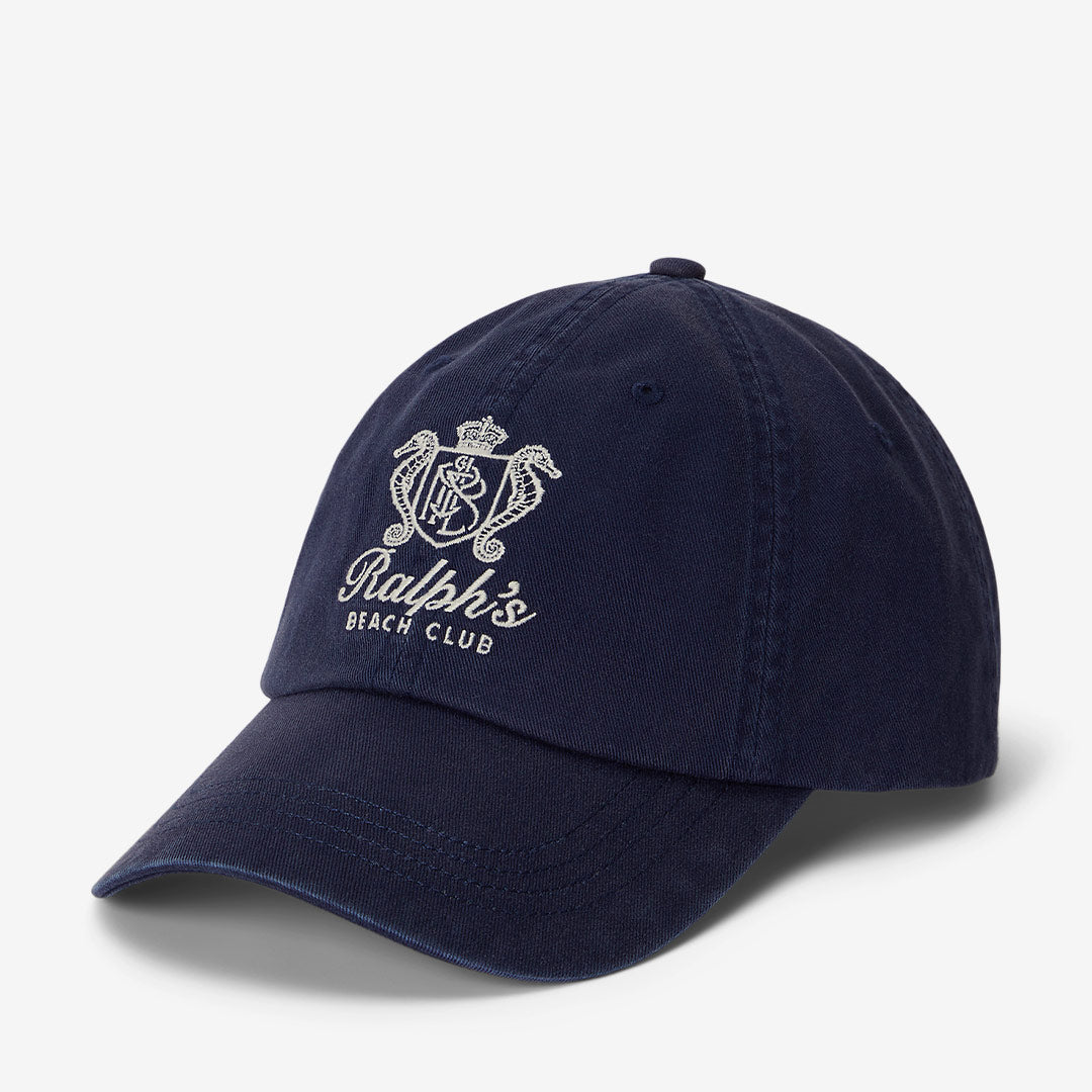 Polo Ralph Lauren keps herr i Newport Navy med broderad Ralph’s Beach Club-logotyp