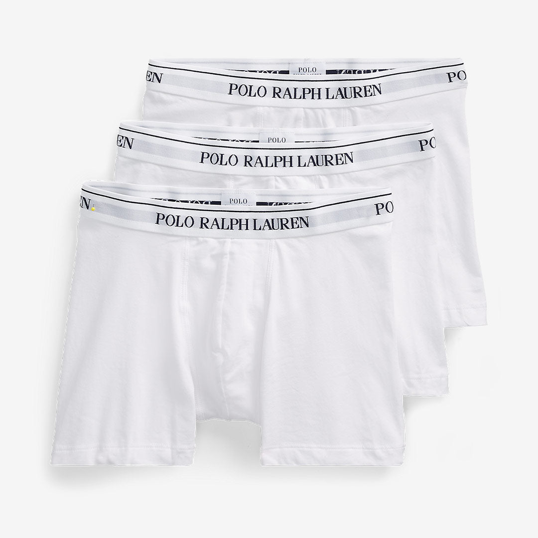 Boxer briefs 3-pack från Polo Ralph Lauren för herr med elastisk logomidja och stretch. Vita