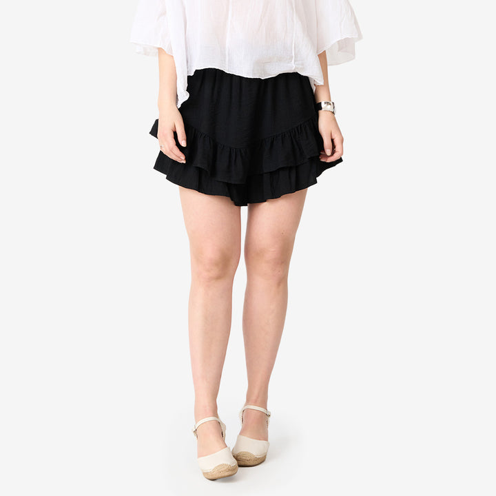 Svart kjol dam med volangmodell 750