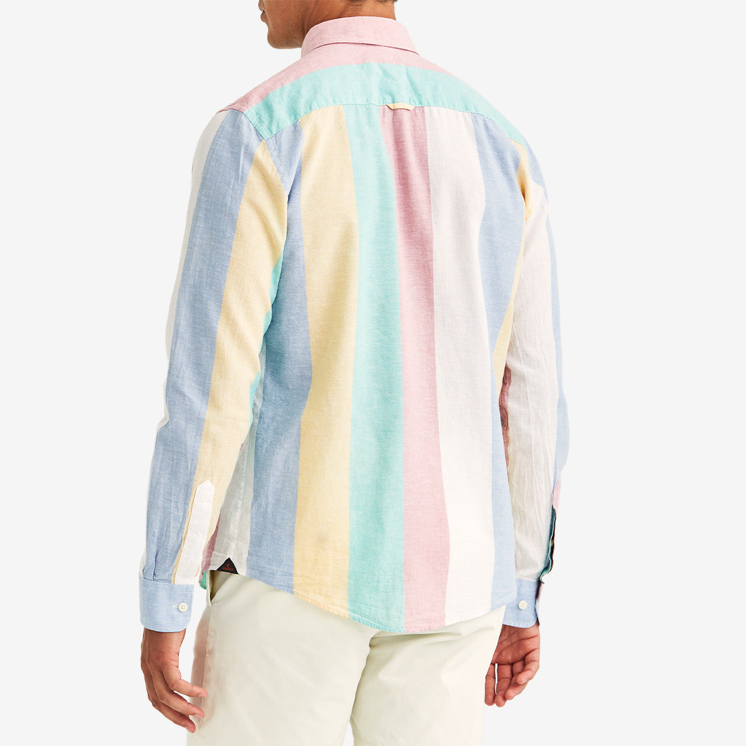 Happy Linen Stripe Shirt-Classic Fit