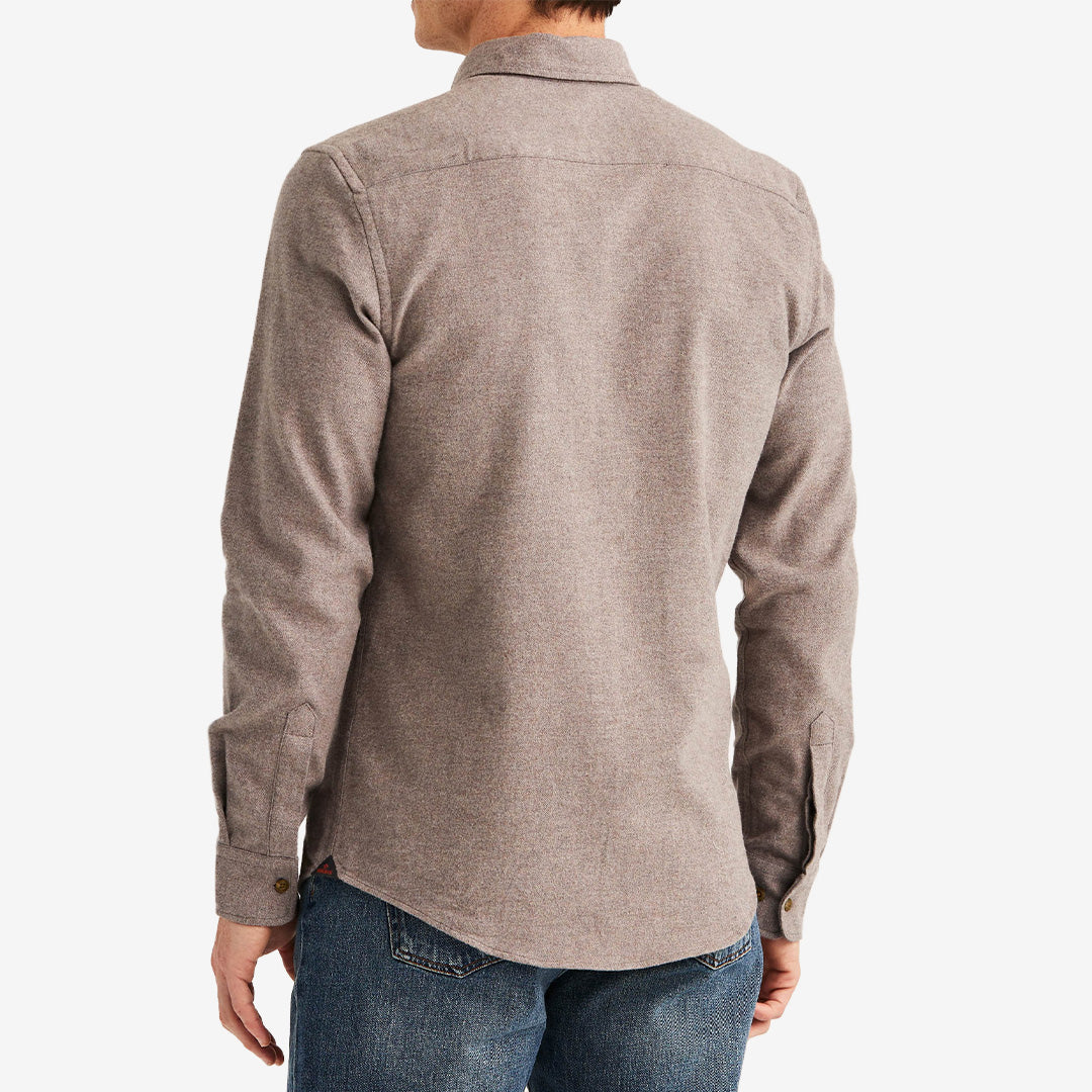 Flannel Herringbone Shirt-Slim Fit