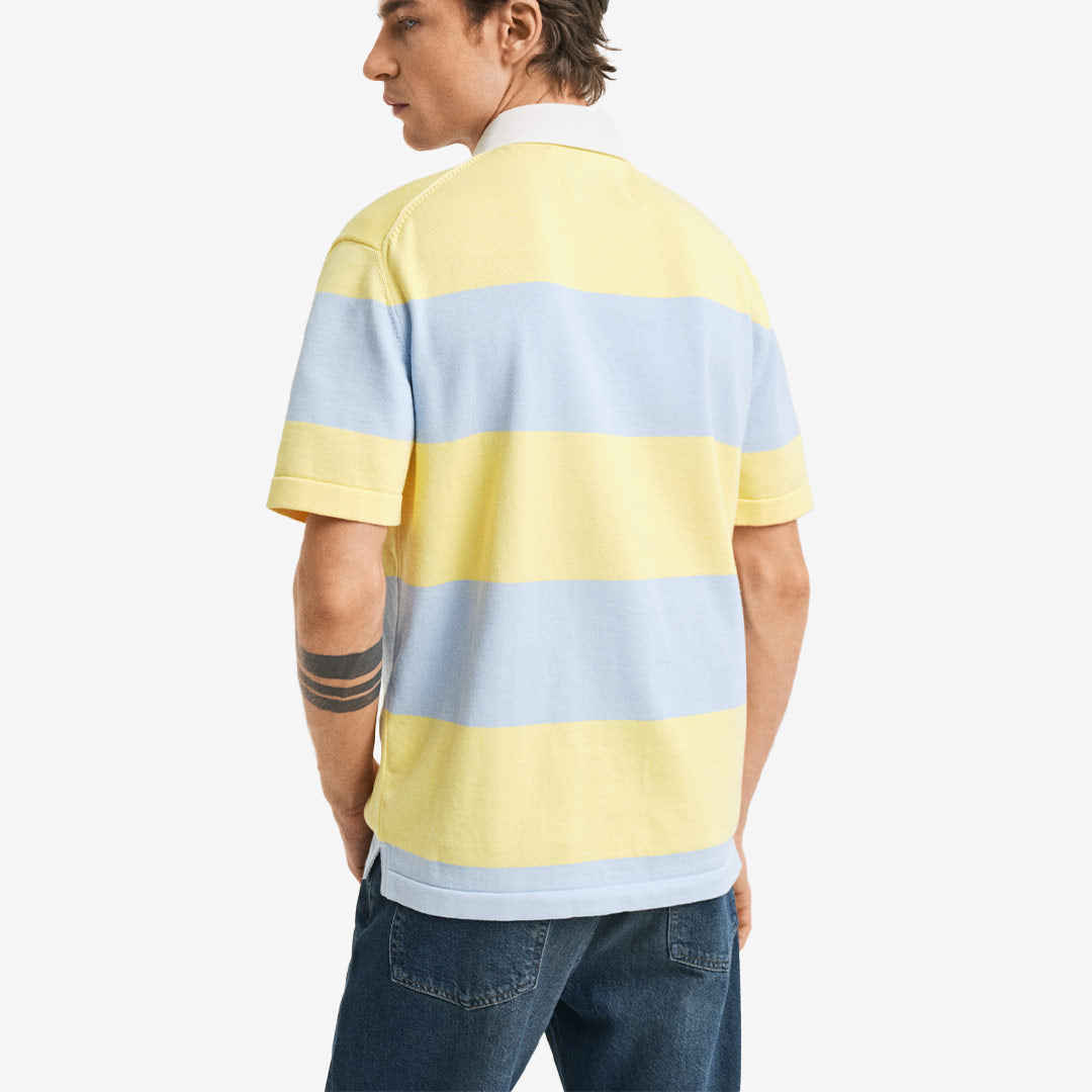 STRIPED COTTON SS POLO