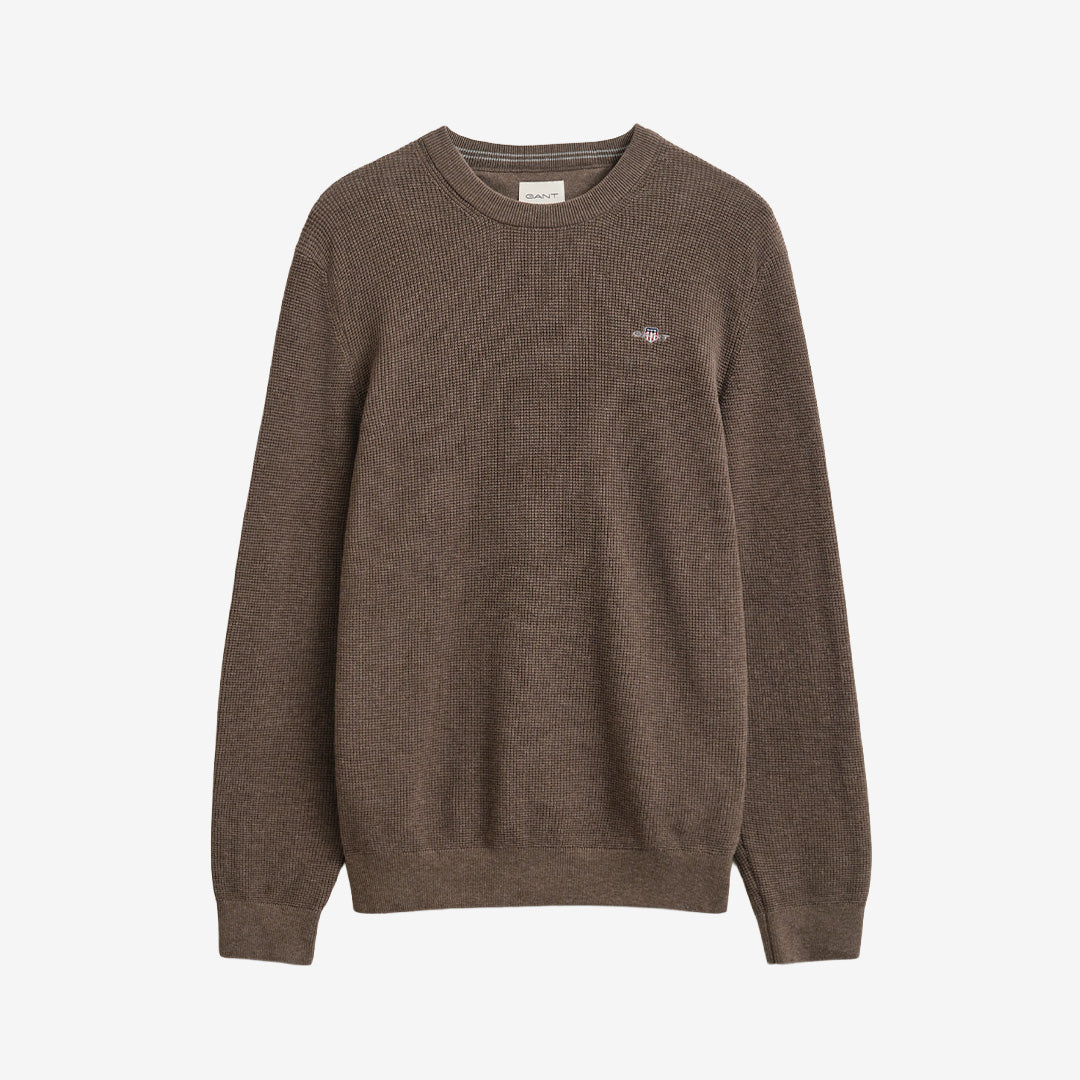 MICRO TEXTURED COTTON C-NECK