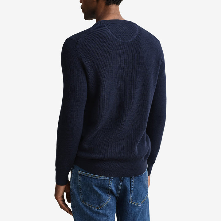 MICRO TEXTURED COTTON C-NECK