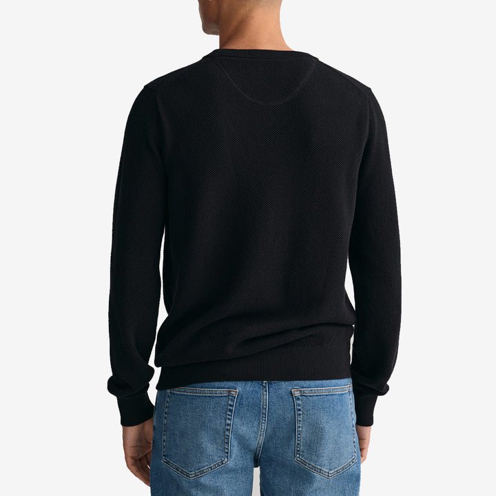 COTTON PIQUE C-NECK