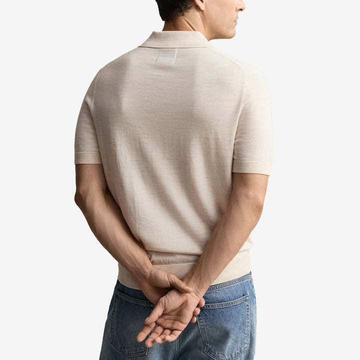 EXTRAFINE MERINO WOOL SS POLO