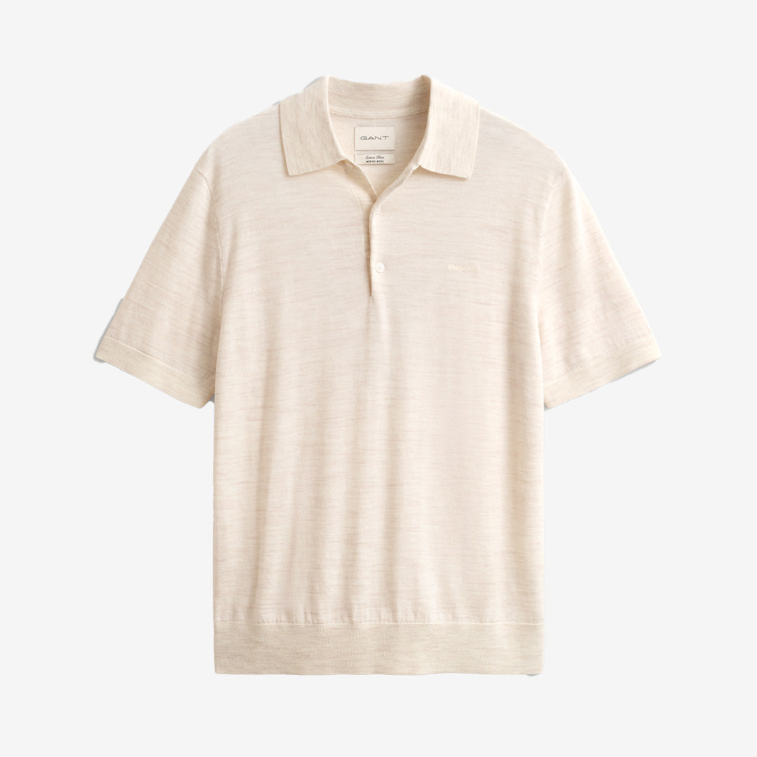 EXTRAFINE MERINO WOOL SS POLO