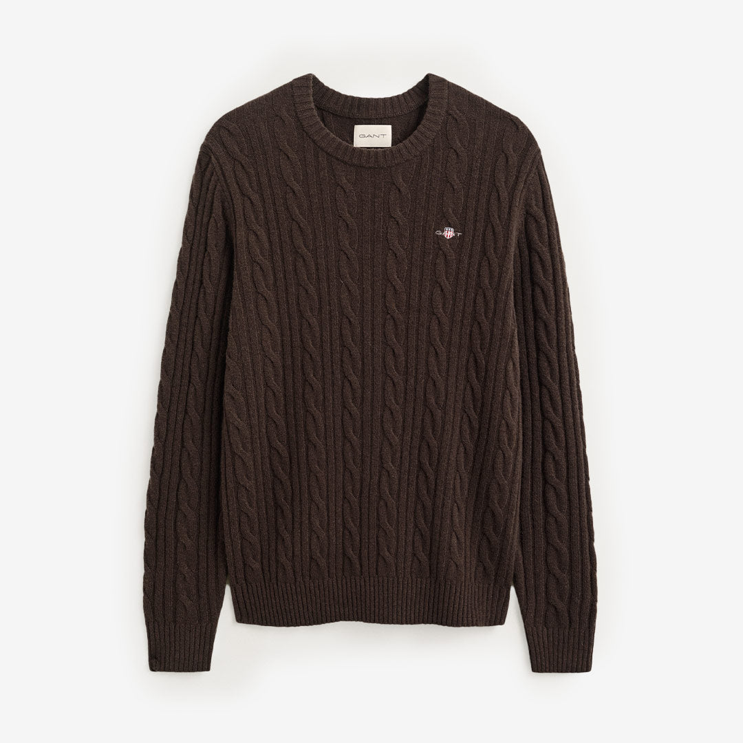 LAMBSWOOL CABLE C-NECK