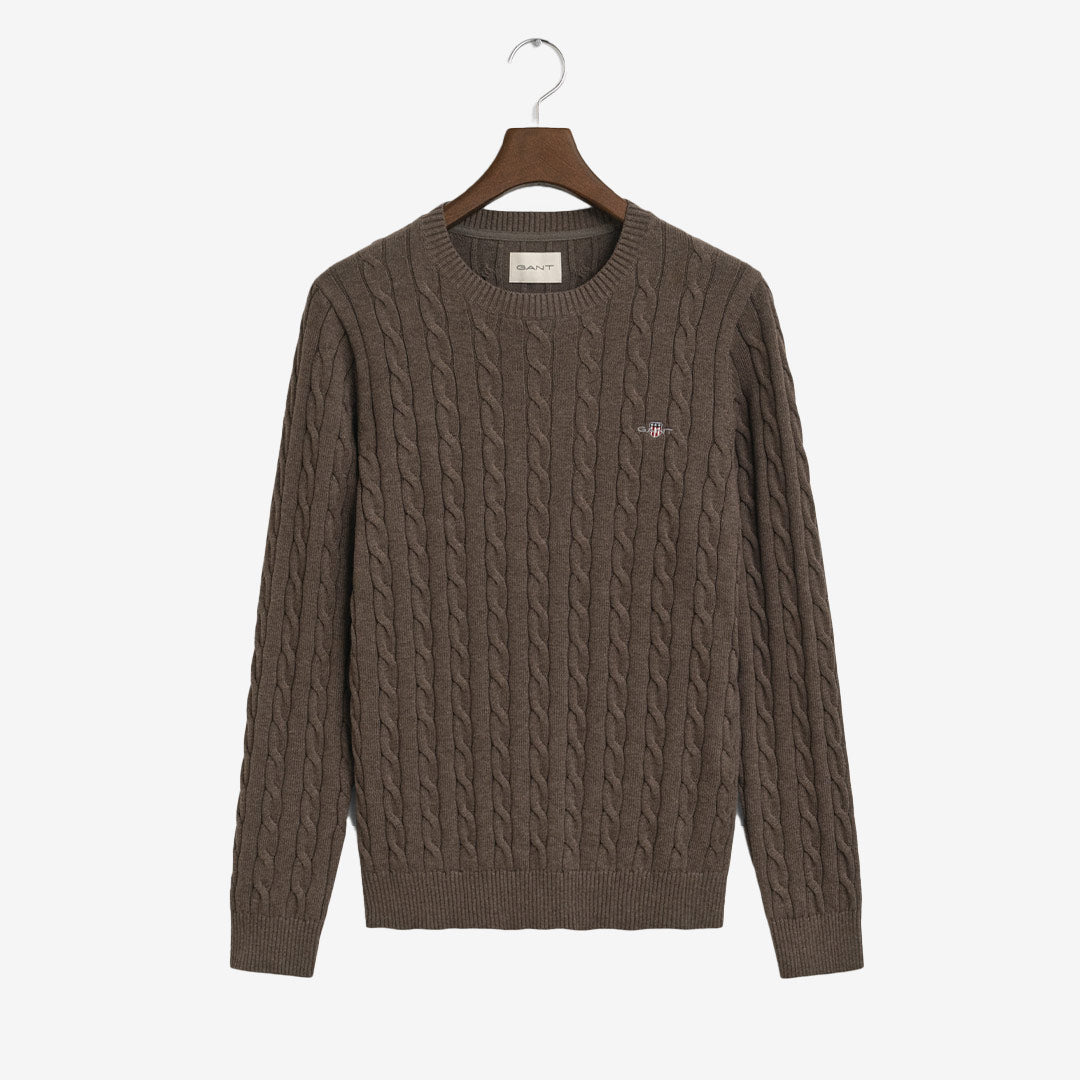 COTTON CABLE C-NECK