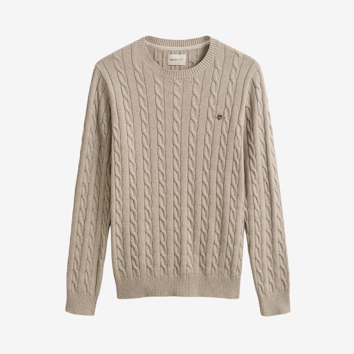 COTTON CABLE C-NECK