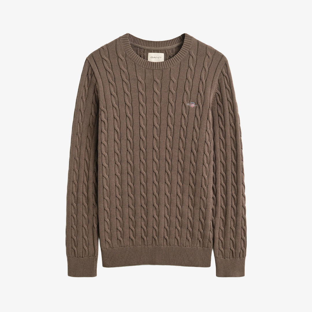 COTTON CABLE C-NECK