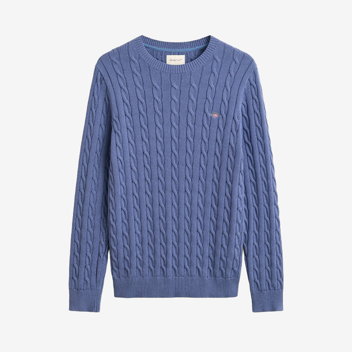 COTTON CABLE C-NECK