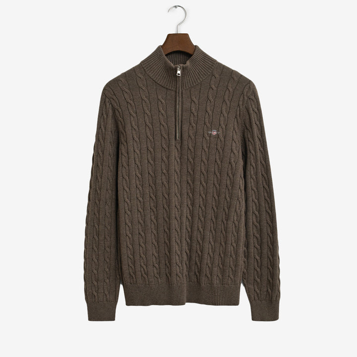COTTON CABLE HALF ZIP