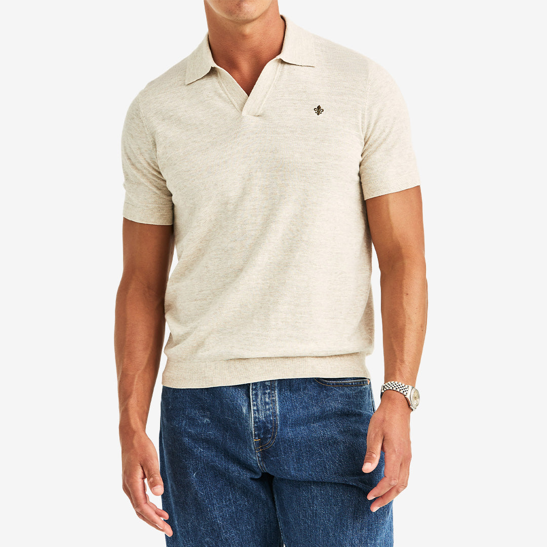 Morris Randall Resort Polo kortärmad i Khaki, 100% bomull