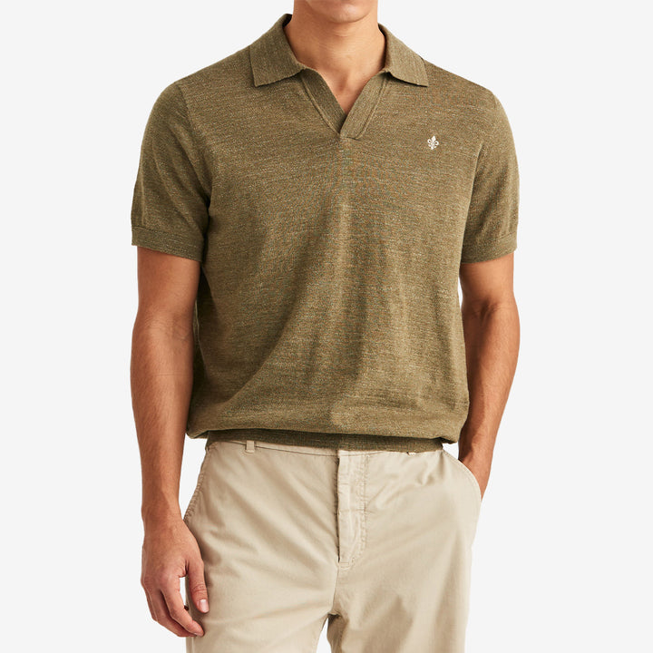 Morris Randall Resort Polo kortärmad i Olive, 100% bomull