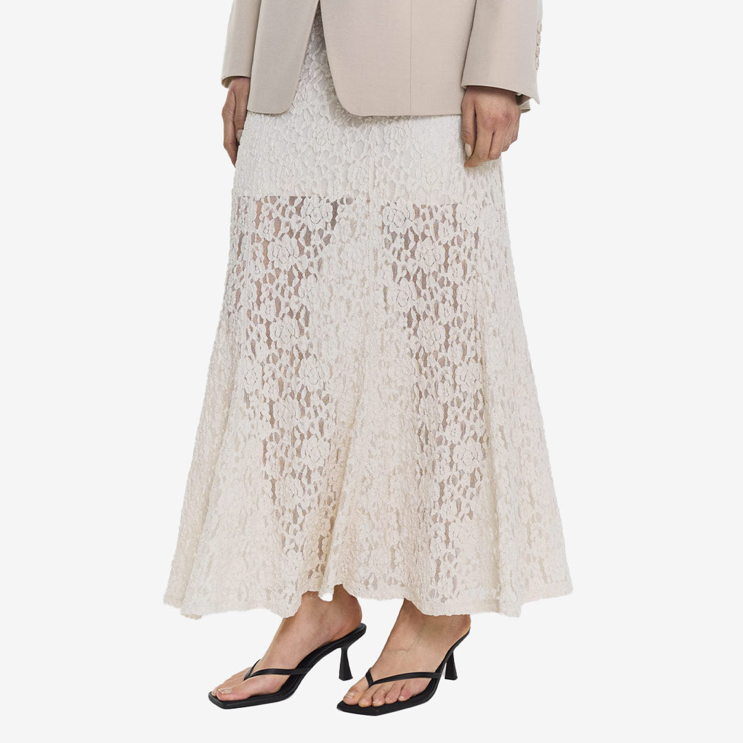 Twist & Tango Akasha Lace Skirt Ivory ljus spetskjol i A-linje dam
